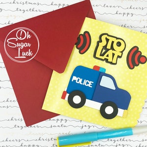 Polizei Grußkarte, Geburtstagskarte, Anlass Karte für Polizei Fan, personalisierte Grußkarte