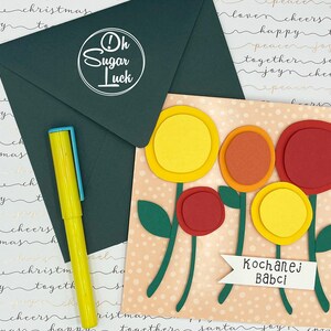 Personalizowana kartka okolicznościowa na każdą okazję – urodziny, imieniny, gratulacje, rocznica, uroczy motyw kwiatowy