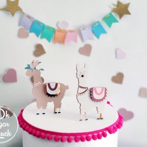 Lama Cake Topper, Llama Birthday Cake Topper