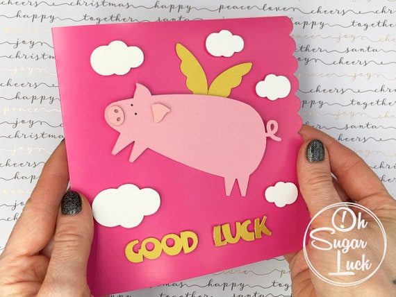 Flying Pug Birthday Card Flying Pug Birthday Card