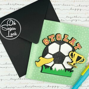 Football greeting card, soccer occasion card, personalized card for football lover