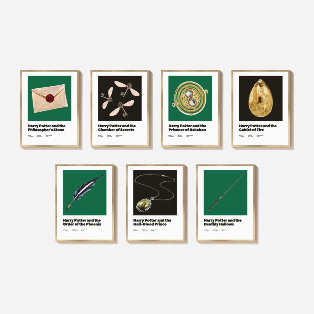 Slytherin Harry Potter Wall Art Collection | Minimalist Print Set of 7 ...