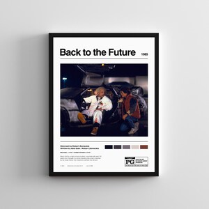 Póster de la película Regreso al futuro / Descarga digital / Arte mural icónico de los años 80 / 18 x 24