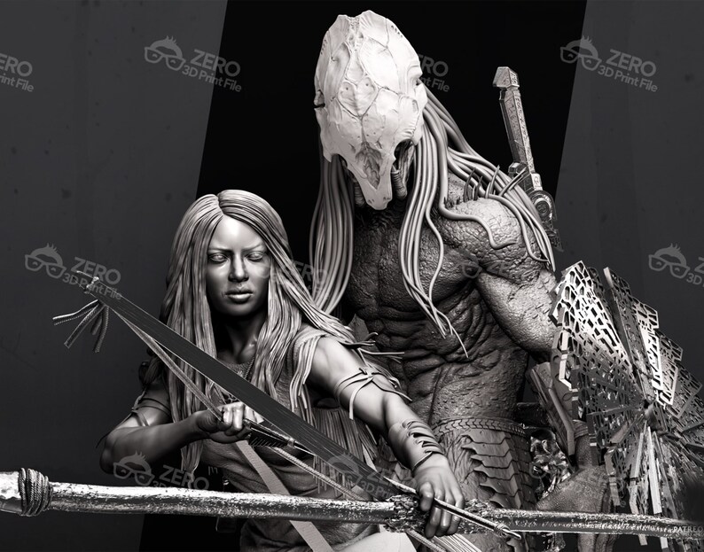 Wicked Predator and Naru Statue and Bust 3D Prints STL File Etsy España