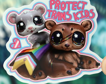 Vinylaufkleber „Schütze Trans-Kinder“