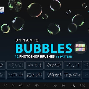 Wasserblasen Photoshop Pinsel, Procreate Pinsel, Blasen, Procreate Blase, Procreate Wasser, Procreate Bubble, Photoshop Bubbles