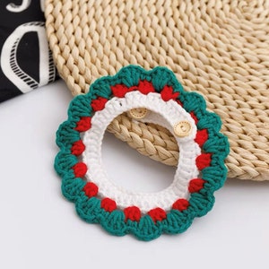 Unique Handmade Crochet Cat & Small Dog Bandana, Cute Colorful Kitten Collar, Fancy Puppy Clothes Accessory, Luxury Japanese Style Pet Gift