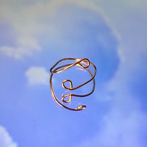Wispy & Ivy Zierliche Drahtringe, Einfacher Ring, Stapelbarer Ring, Einfacher Ring, Draht Wickelring, Minimalistischer Ring