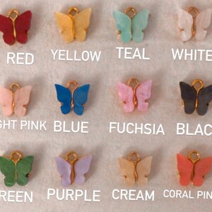 Butterfly Threader Earrings Available in Black, White, Cream, Light Pink, Coral Pink, Red, Yellow, Green, Teal, Blue, Purple, and Fuchsia image 4