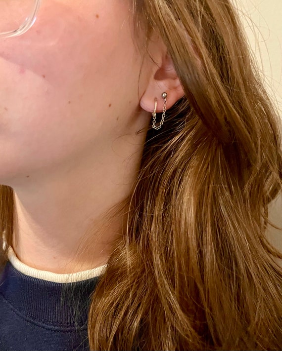 Minimalist Triangle Stud Earrings 10K Gold