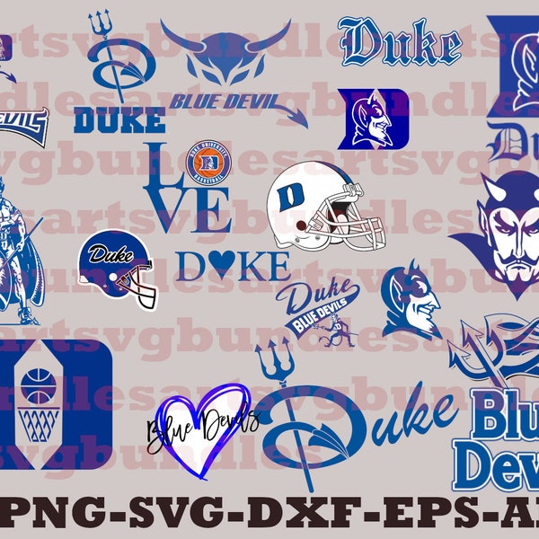 Duke Blue Devils Bundle (Png-Svg-Eps-Dxf-Ai)