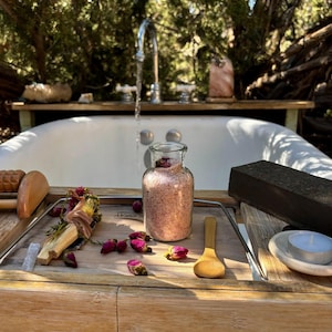 Rose Himalayan Bath Salt Soak: Floral Skin Firming