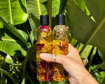 Body Oil Set: Rose & Herbal Infusion, Vegan Moisturizer