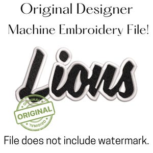 Retro Lions Mascot embroidery file for trucker hat patches instant trending digital download pes dst
