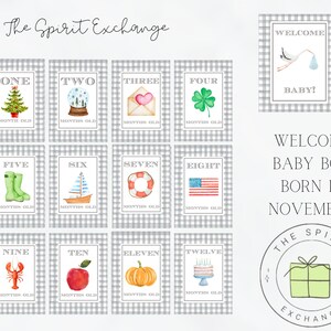 Bébé Garçon NOVEMBRE : Cartes d'étapes saisonnières