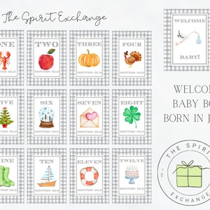 Bébé Garçon JUILLET : Cartes d'étapes saisonnières