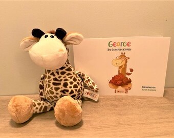 Plush Book Set | George the Generous Giraffe | Zooziez | Plush Animal | Children's Book