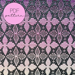 Häkelanleitung: Blumen & Sterne, Mosaikmuster, PDF Digital Download