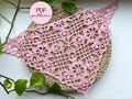 Crochet Pattern: Lacy Bandana with Flower Squares V2, PDF Digital Download product logo