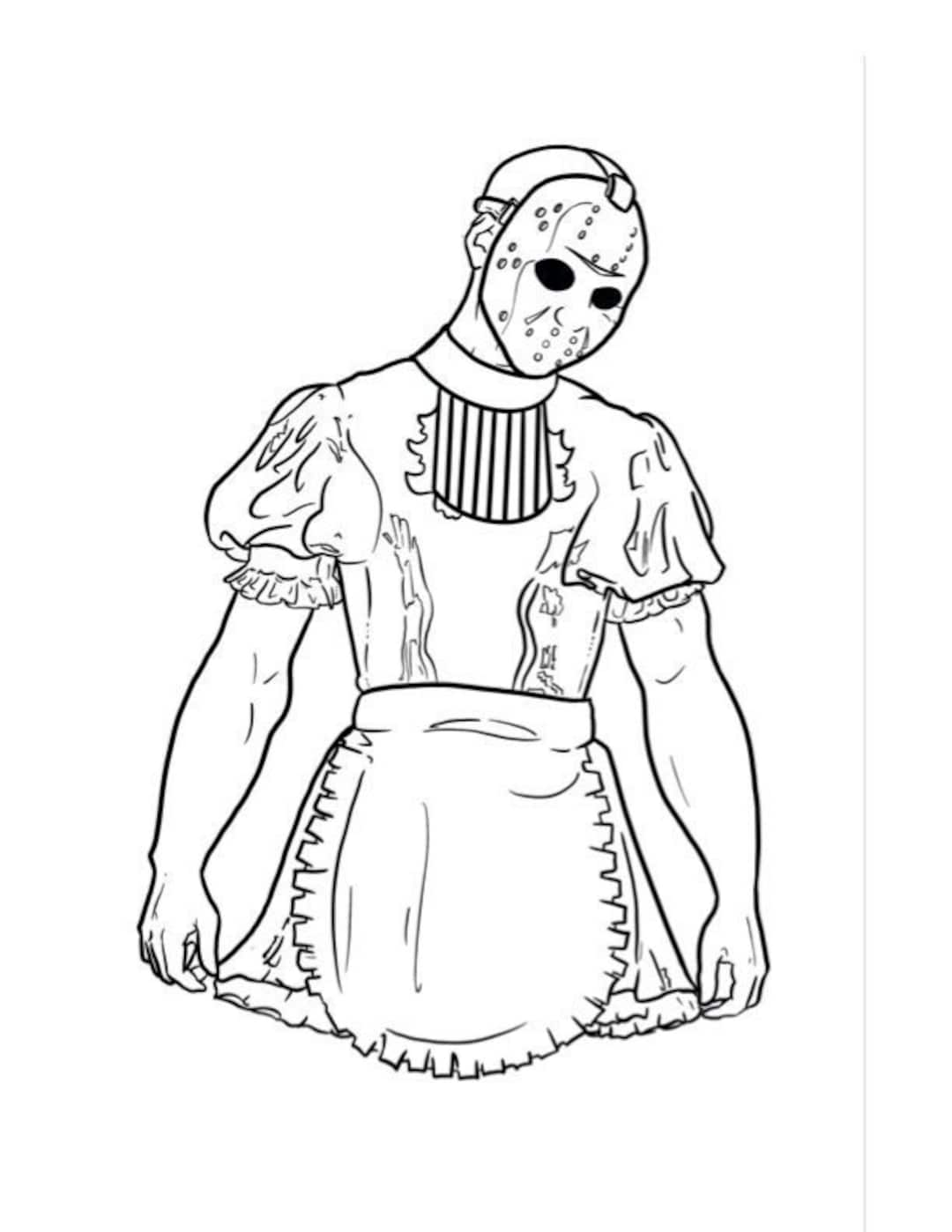 friday the 13th jason coloring pages