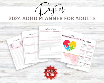 ADHD Planner, Organizer Notebook, Time Management Journal, Focus Tool, Productivity Tracker
