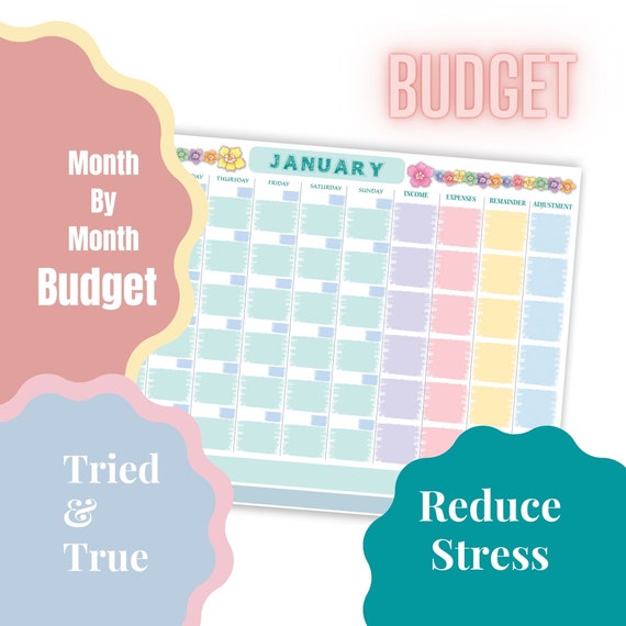 Monthly Budget Bullet Journal Insert Instantly Download | Etsy