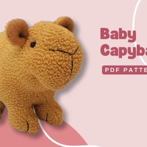 Capybara Plush Pattern | Soft Toy Sewing Tutorial | Fabric Animal Pattern | Digital PDF
