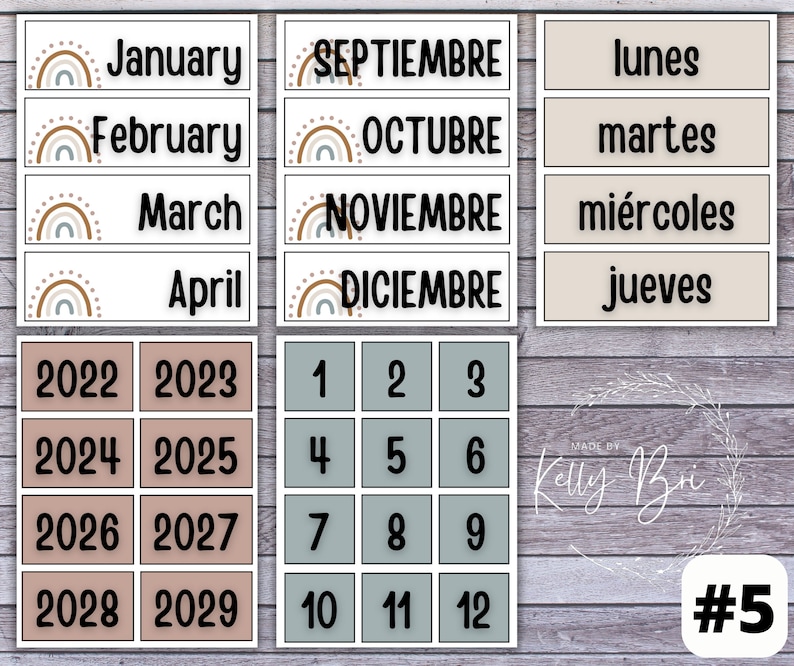 Teacher Perpetual Flip Calendar Printable Digital Download - Etsy