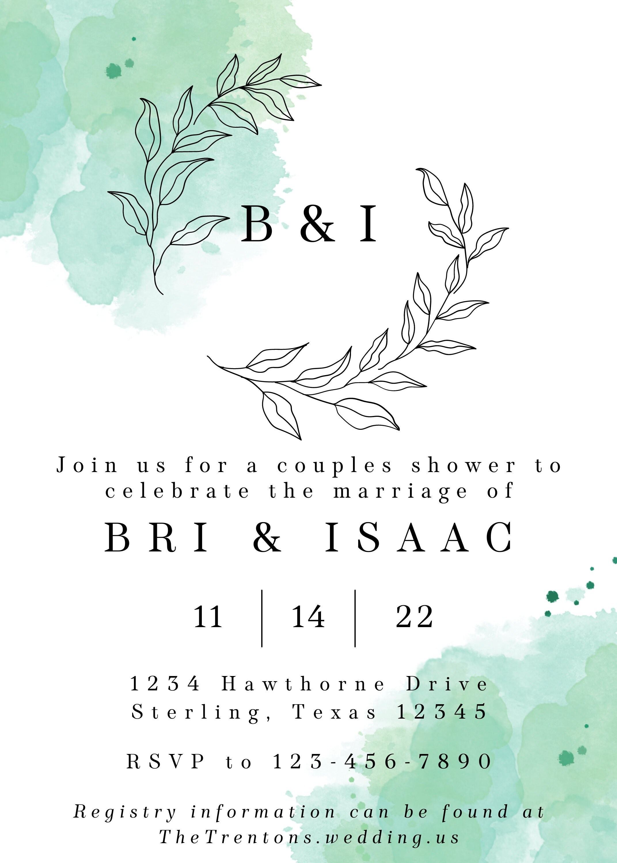 Couples Bridal Shower Invitation Personalized Etsy