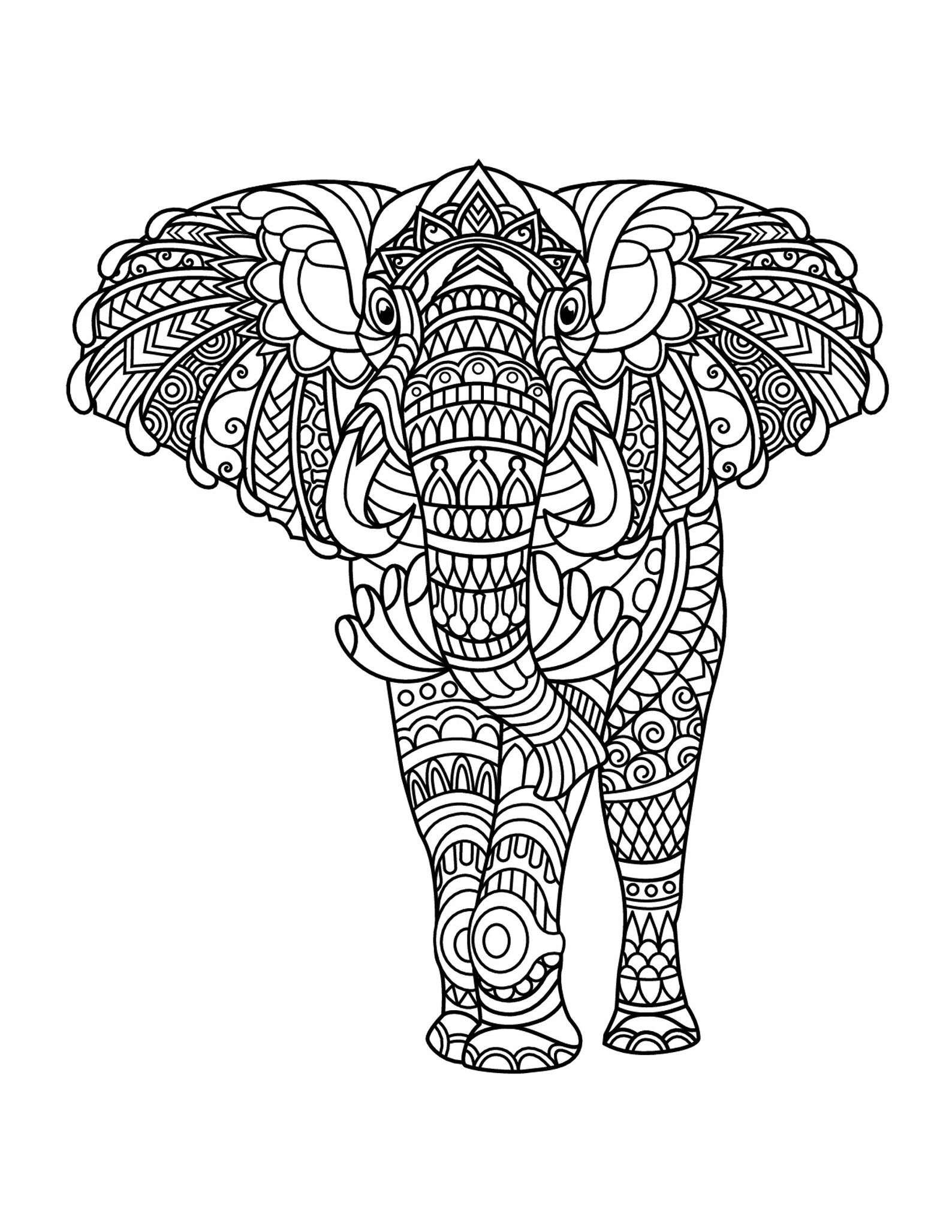 Animal Coloring Page, Coloring Pages , Printable Coloring , Adult ...