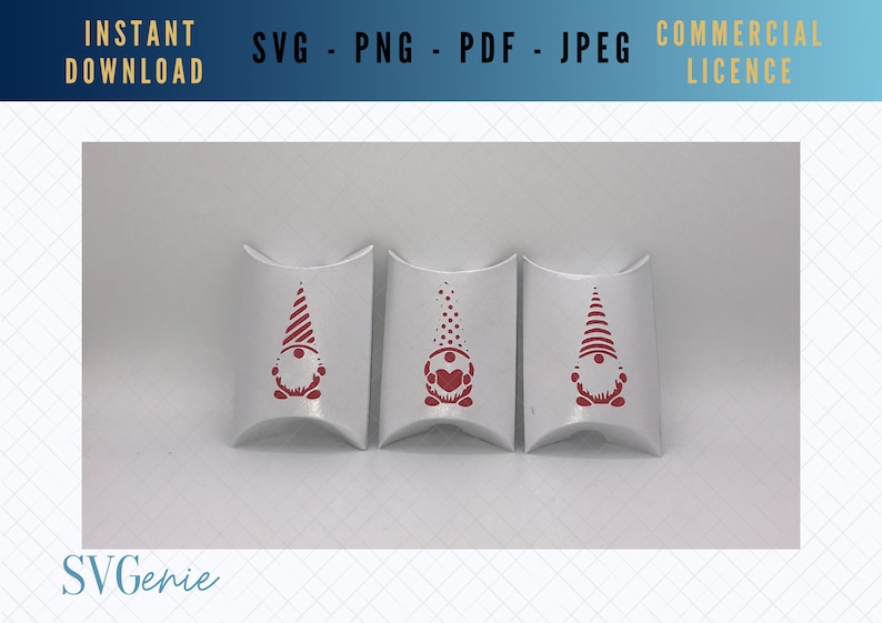 Pillow Box SVG Bundle Gnome Gift Box Svg Valentines Gnome Etsy UK