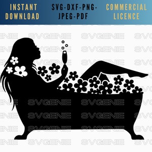 Bain moussant SVG, femme dans la baignoire SVG, journée spa SVG, tremper Png, toilettes toilettes svg, bain svg, moi fichier de coupe de temps, heure du bain toilette svg
