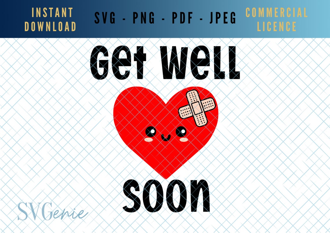 Get Well Soon SVG Well Wishes SVG Hope You Feel Better - Etsy Canada