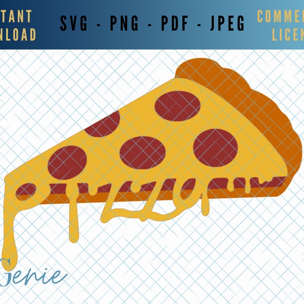 Pizza SVG, pizza slice SVG, pepperoni pizza cut file, cheese pizza vector, fast food svg, takeaway svg, food cut file, kids food silhouette