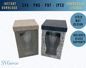 present presentation box Pint glass box SVG template, beer glass box svg, pint glass presentation box svg, beer glass gift box cut file, lager glass box template