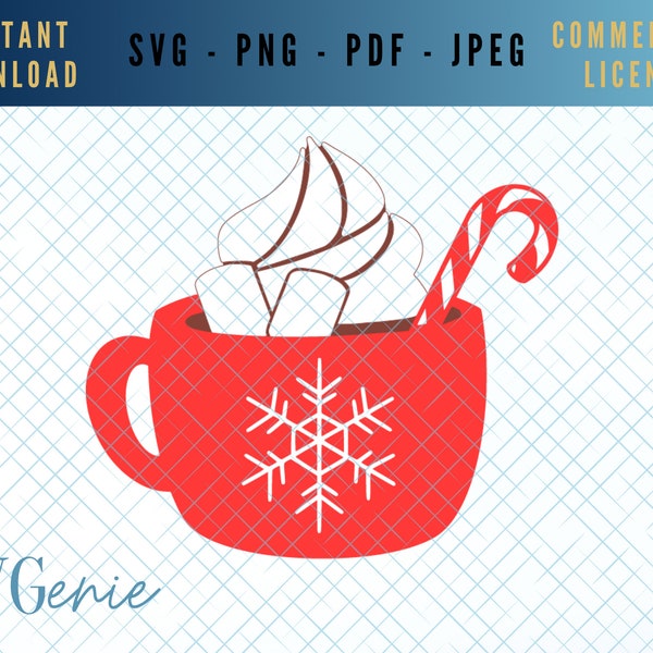 Hot Cocoa SVG, hot chocolate SVG, warm cocoa cut file, hot drink vector , winter svg, cold outside clipart, Christmas svg, cosy svg