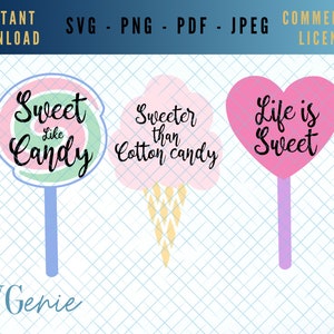 Doces svg, doce svg, pirulito svg, vetor de pirulito, algodão doce svg, arquivo de corte de loja de doces, doce como doce svg, a vida é doce svg