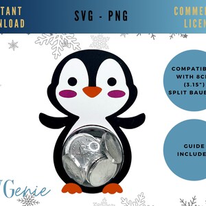 Porte-bonbons pingouin SVG, ornement pingouin SVG, lime à boule de pingouin, chocolat pingouin svg, gâterie d’arbre SVG, porte-boule Svg