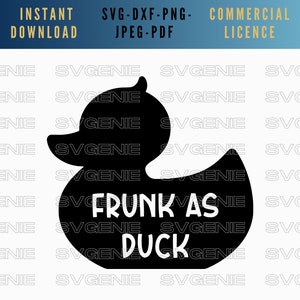 frunk as duck SVG, drunk svg cut file, alcohol vector, funny alcohol SVG, booze svg, rubber duck SVG, ducky silhouette, drinking svg