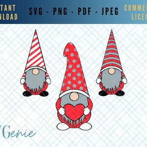 Gnome svg bundle, gnome vector, gnome silhouette, layered gnome svg, gnome shirt svg, valentines gnome cut file, Christmas gnome svg
