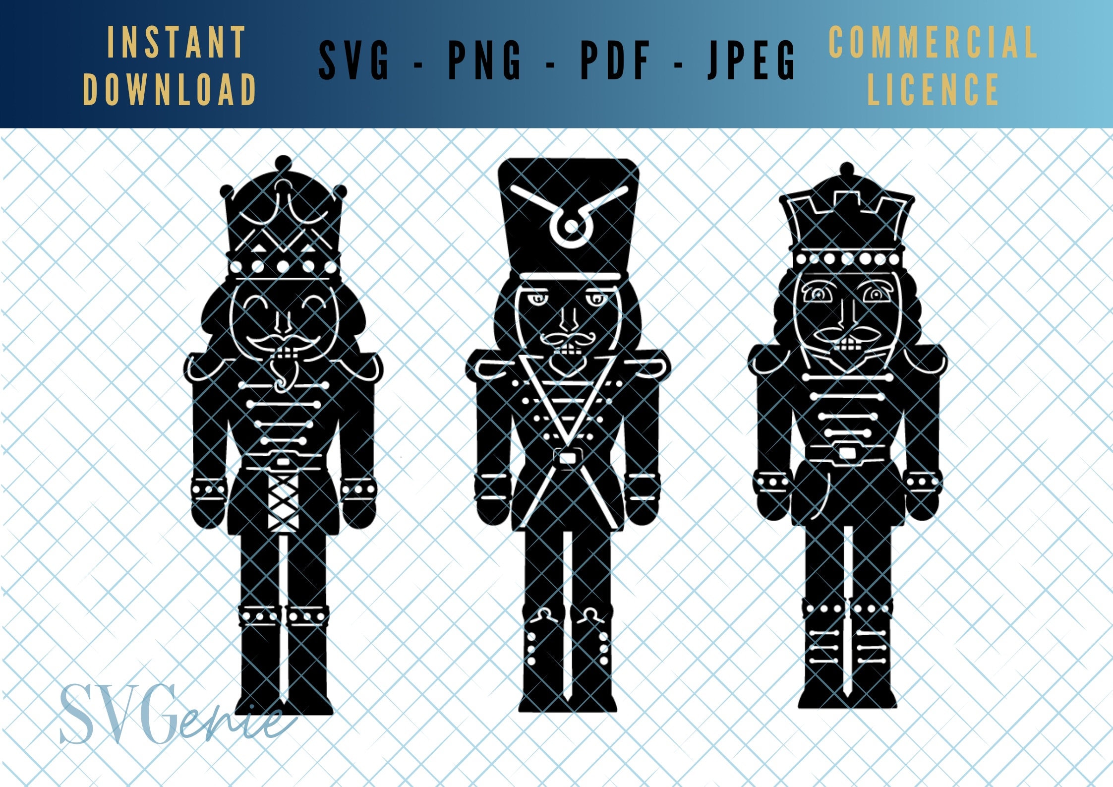 Nutcracker SVG Bundle Nutcracker Silhouette Christmas Doll Etsy