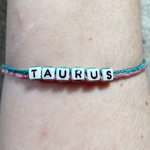 Taurus Friendship Bracelet | Zodiac Sign