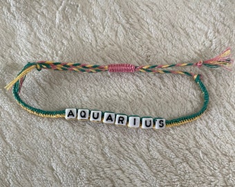 Aquarius Friendship Bracelet | Zodiac Sign