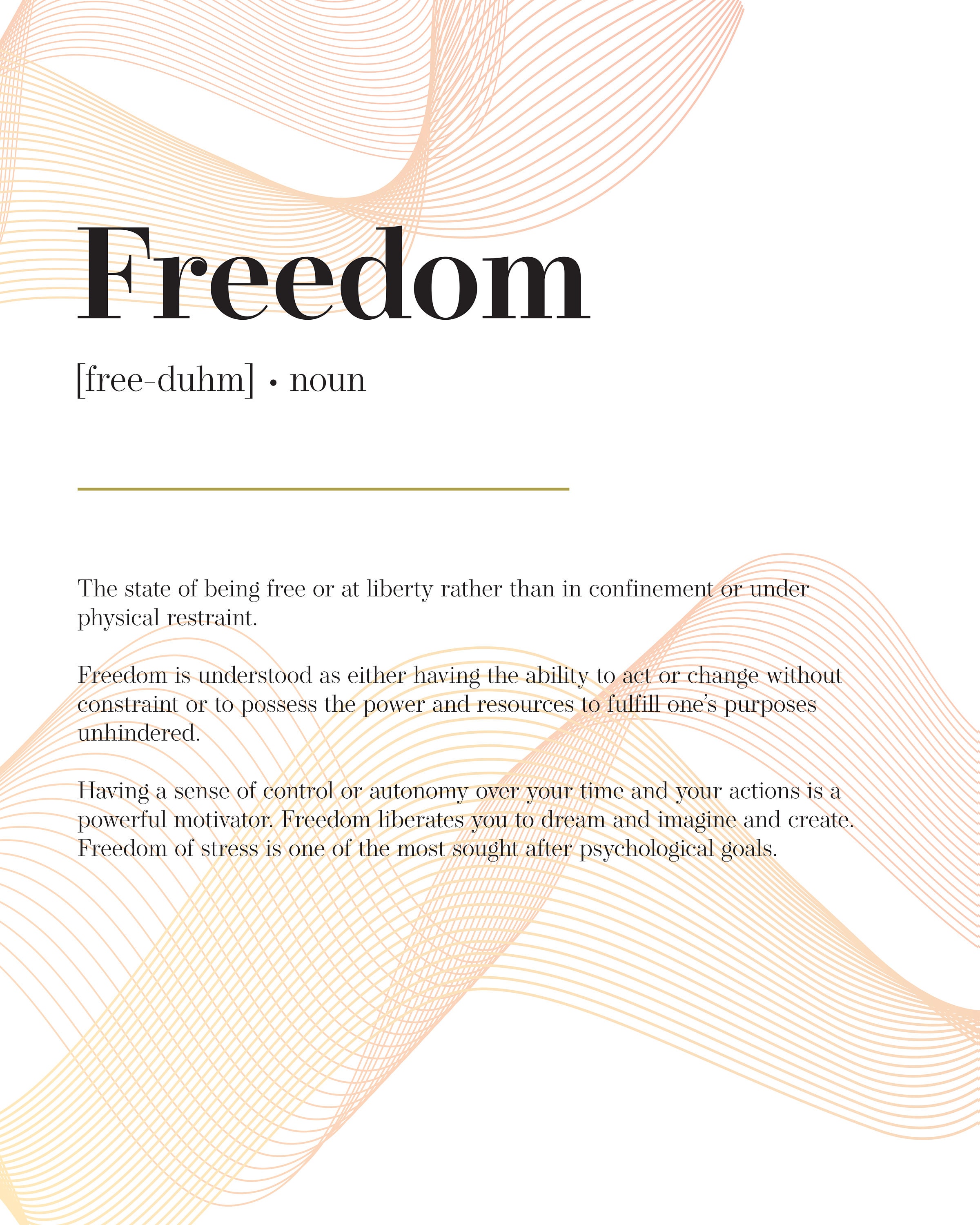 Freedom Definition | Printable Wall Art | Digital Download Print - Etsy