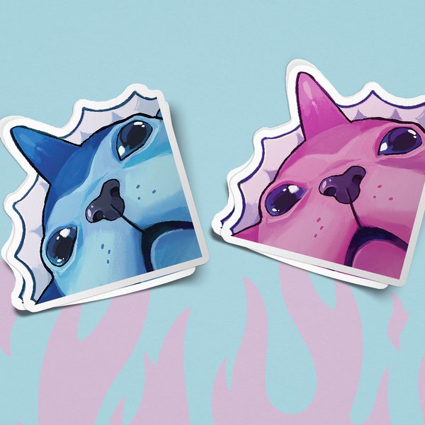 Vaporeon sniffer vinyl sticker - 2"x 2"