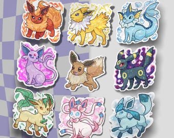 PIXEL EEVEELUTIONS | 2.5" Vinyl waterproof sticker