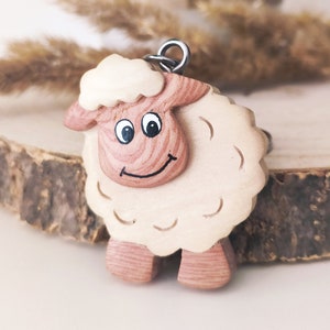 Wooden Sheep Pendant | Wooden pendant | Wooden animal pendant | Sheep Keychain | Wooden Gift | Sheep gift | Shepherd gift