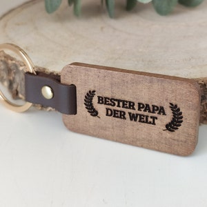 dad keychain | Best dad in the world | wood keychain | dad gift | dad trailer | fathers day gift