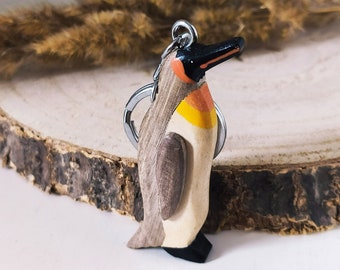 Colgante de pingüino de madera | Regalo de pingüino | Colgante de animal de madera | Llavero de pingüino | Regalo de madera | Regalo para fans de los pingüinos