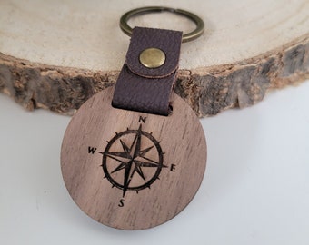 Porte-clés boussole | Pendentif boussole | Cadeau boussole | Cadeau de voyage voyage autour du monde